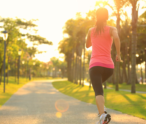 A girl running to lose weight