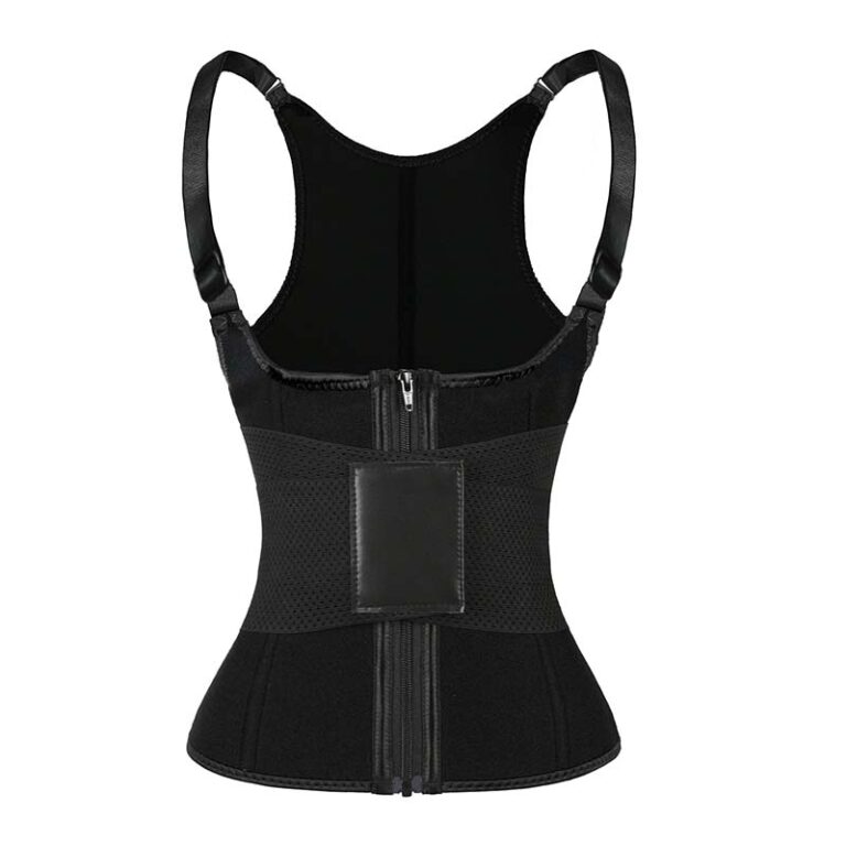 Adjustable Strap Waist Trainer Vest With Zipper MHW100079