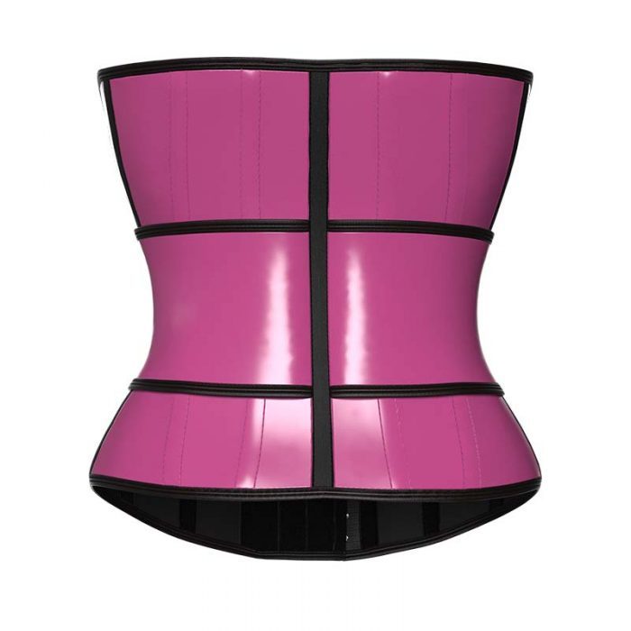 waist trainer shiny leather single belt with buckle
