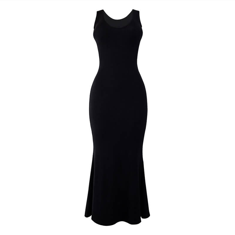 Built-In Shapewear Crew Neck Tank Top Maxi Dress, factory price